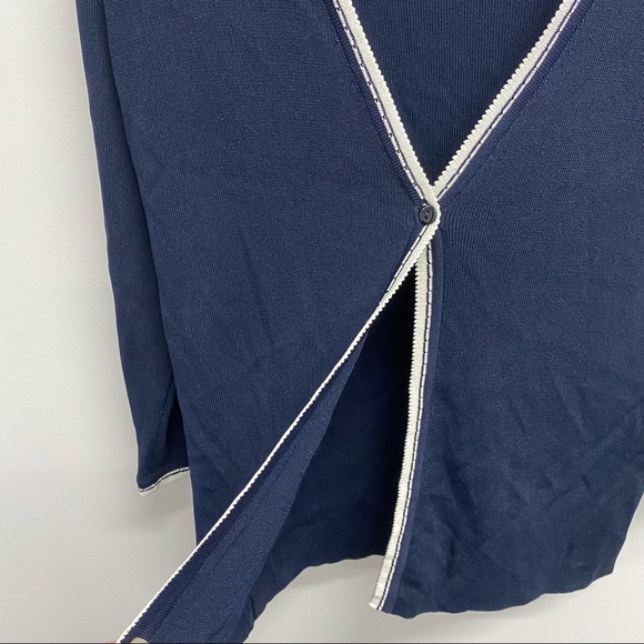 VINTAGE CONRAD C. BLUE & WHITE CARDIGAN - Picture 5 of 7